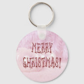 Merry KerstBauble en Stars Font Sleutelhanger (Voorkant)