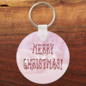 Merry KerstBauble en Stars Font Sleutelhanger (Voorkant)
