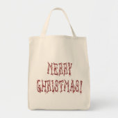Merry KerstBauble en Stars Font Tote Bag (Voorkant)