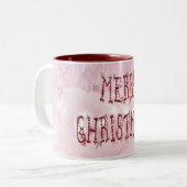 Merry KerstBauble en Stars Font Tweekleurige Koffiemok (Voorkant links)