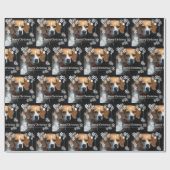 Merry Kerstbeagle Cadeaupapier (Vlak)