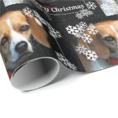 Merry Kerstbeagle Cadeaupapier (Rol Hoek)