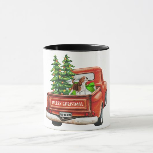 Merry Kerstbeagle Dog Mok (Midden)