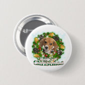 Merry Kerstbeagle Ronde Button 5,7 Cm (Voorkant /achterkant)