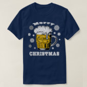 Merry Kerstbeer Snowflake T-shirt (Design voorkant)