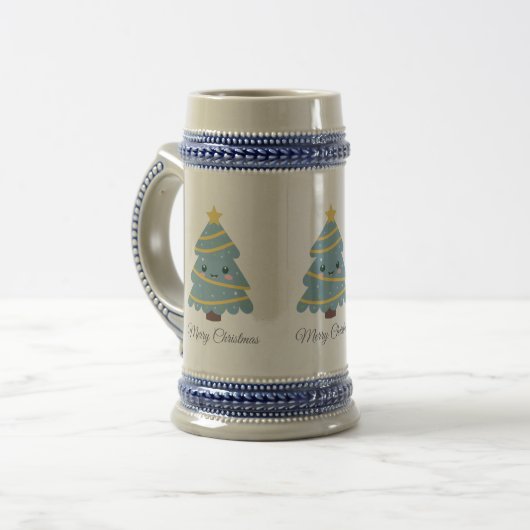 Merry Kerstbeer Stein Bierpul (Voorkant links)