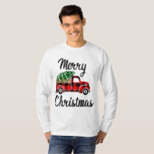 Merry Kerstbekerwagen Landenboom Red Buff T-shirt (Voorkant volledig)