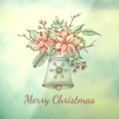 Merry Kerstbell Raamsticker (Vel 3)