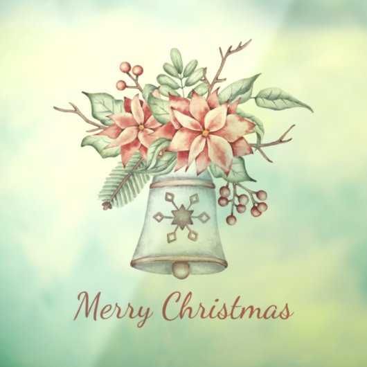 Merry Kerstbell Raamsticker (Vel 3)