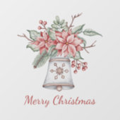 Merry Kerstbell Raamsticker (Vel)