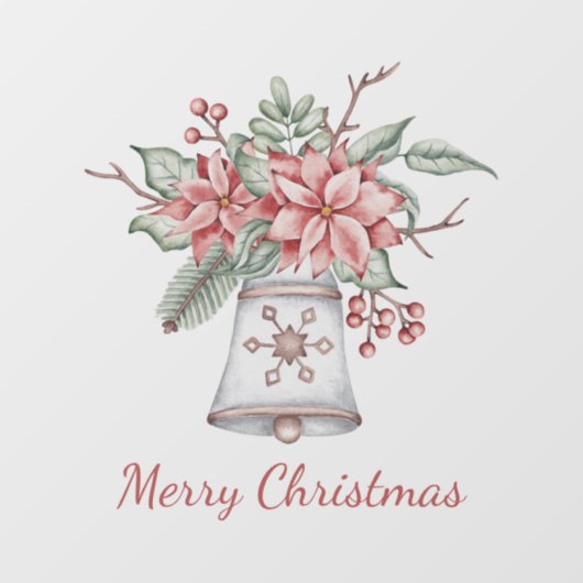 Merry Kerstbell Raamsticker (Vel)