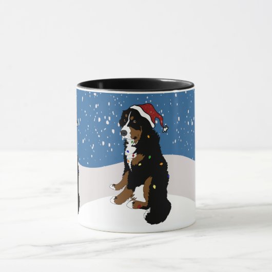 Merry KerstBernese Mountain Dog Mok (Midden)