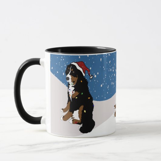 Merry KerstBernese Mountain Dog Mok (Links)