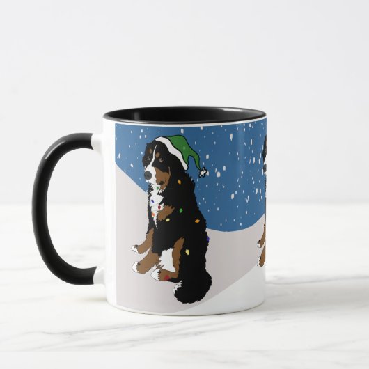 Merry KerstBernese Mountain Dog Mok (Links)