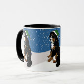 Merry KerstBernese Mountain Dog Mok (Voorkant links)