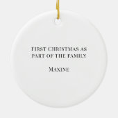 Merry kerstbessen Pet Dog Foto gepersonaliseerd Keramisch Ornament (Achterkant)