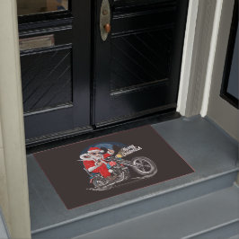 Merry Kerstbiker Santa Doormat Deurmat