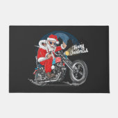 Merry Kerstbiker Santa Doormat Deurmat (Voorkant)