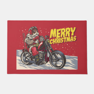 Merry Kerstbiker Santa Doormat Deurmat