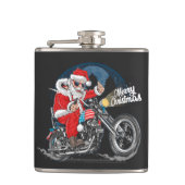 Merry Kerstbiker Santa Flask Heupfles (Voorkant)