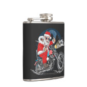 Merry Kerstbiker Santa Flask Heupfles (Rechts)