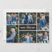 Merry KerstBlack Buffalo Pset Photo Collage Feestdagenkaart (Voorkant)