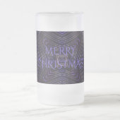 Merry KerstBlack Paars Kaleidoscoop-ontwerp Matglas Bierpul (Center)