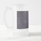 Merry KerstBlack Paars Kaleidoscoop-ontwerp Matglas Bierpul (Links)