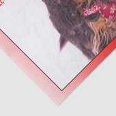 Merry KerstBlack Tan Cavalier King Charles Tissuepapier (Detail)