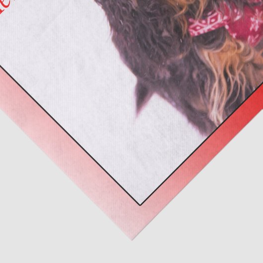 Merry KerstBlack Tan Cavalier King Charles Tissuepapier (Detail)