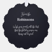 Merry KerstBlack White Buffalo Pset Ornament Kaart (Achterkant)