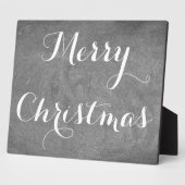 Merry KerstBlack White Chalkboard Blackboard Fotoplaat (Zijkant)