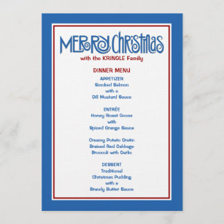 Merry Kerstblauw menu