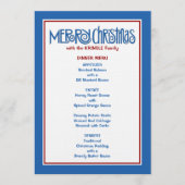 Merry Kerstblauw menu (Voorkant)