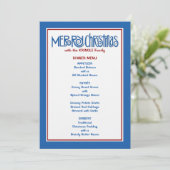 Merry Kerstblauw menu (Staand voorkant)