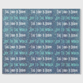 Merry kerstblauw sterren Religieus wrapppapier Cadeaupapier (Vlak)