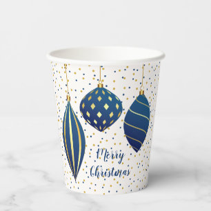 Merry KerstBlue Gold-decoraties Papieren Bekers