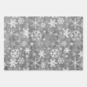Merry KerstBlue Gray Winter Inpakpapier Vel (Voorkant 2)
