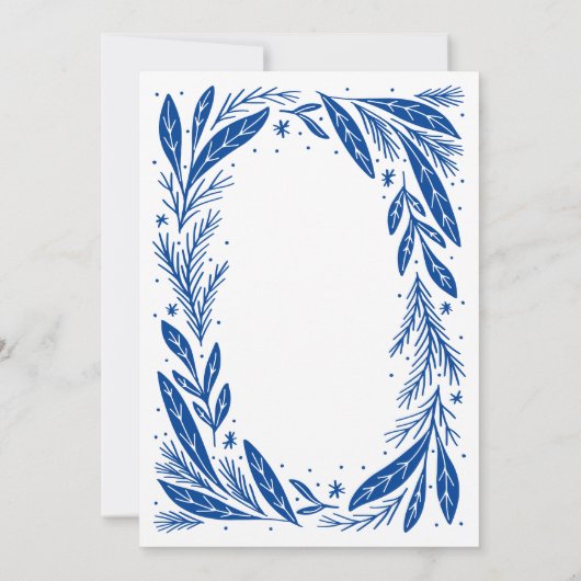 Merry KerstBlue Wreath (Achterkant)