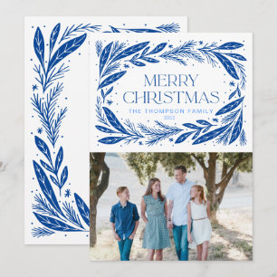 Merry KerstBlue Wreath