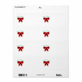 Merry-kerstboeglabels Etiket (Full Sheet)