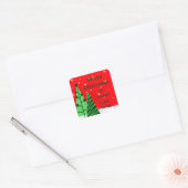 Merry kerstbomen Holiday Gift Label Stickers (Envelop)