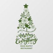 Merry kerstboom Alles op maat Raamsticker (Vel)