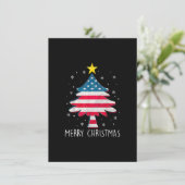 Merry kerstboom Amerikaanse vlag Funny US Flag X Kaart (Staand voorkant)