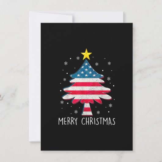 Merry kerstboom Amerikaanse vlag Funny US Flag X Kaart (Voorkant)