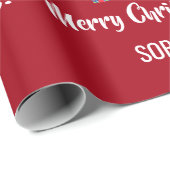 Merry kerstboom Baubles Licht Gepersonaliseerd Cadeaupapier (Rol Hoek)