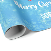 Merry kerstboom Baubles Licht Gepersonaliseerd Cadeaupapier (Rol Hoek)