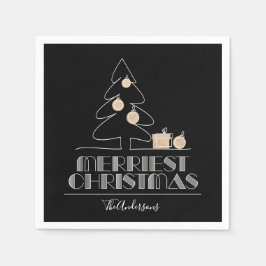 Merry kerstboom Black Servet