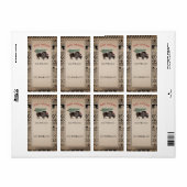 Merry kerstboom Buffalo Burlap tot cadeau Etiket (Full Sheet)