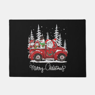 Merry kerstboom Buffalo Pset Red Truck Deurmat